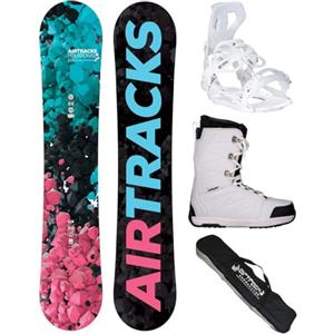Airtracks Snowboard Set Tavola Polygonal Hybrid Rocker Donna 138 + Attacchi Master W + Scarponi Star W 37 + SB Bag