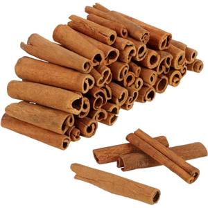 com-four® 50x Bastoncini di Cannella Decorativi - Cannella Artigianale e Decorativa per ghirlande, composizioni, Confezioni Regalo e progetti Fai da Te (50 Stecche di Cannella - Medie)