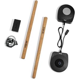AeroBand Set batteria elettronica PocketDrum2 MAX (versione 2025), bacchette e pedali ad aria e adattatore Bluetooth, per suonare la batteria ovunque e in qualsiasi momento, 8 toni e USB Midi per