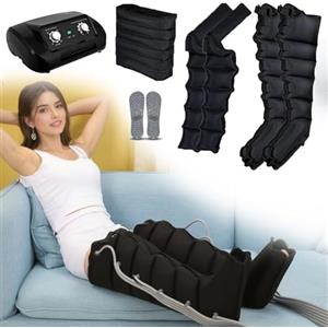 vanenferse Pressoterapia per Casa per Gambe E Addome, Massaggiatore Elettrico a Compressione d'Aria, 6 Camere d'Aria Pressoterapia Professionale Linfodrenaggio con Funzione di Cronometraggio