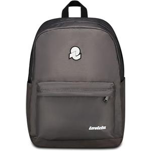 INVICTA Zaino Scuola Carlson Plain, Grigio, Zaino Mono Scomparto Con Tasca Porta PC o Tablet e Tasca Porta Borraccia, Zaino Scuola Superiore e Università, Zaino Viaggio, Unisex