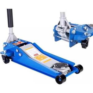 Generico Cric Idraulico per Auto, Sollevatore Professionale 4T, Ruote Bidirezionali a Cuscinetto, Assetto super Ribassato per Veicoli, Crick per Auto con Alzata doppio Pistone, Valvola di Sicurezza.