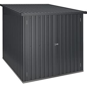 Hoggar by Okoru Wasabi - Armadio in Metallo per Biciclette 3,2m2 Moser - 149x192x163cm - Binari inclusi per 3 bici - Porta Doppia Ampia - Chiusura con Catenaccio - Prese d'Aria per Ventilazione - Armadio Esterno