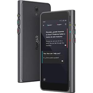 Fluentalk Timekettle Fluentalk T1 Traduttore Simultaneo Vocale, Supporto di 40 lingue e traduzione di foto, Traduttore Istantaneo Vocale Non è necessario il WiFi, Dati mobili globali gratuiti per i viaggi