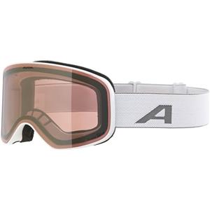 ALPINA Slope Q-Lite - Maschera da sci alla moda per uomo e donna, Anti-Fog, circolazione dell'aria efficace, lente specchiata, black matt