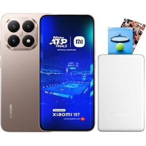 Xiaomi 15T, Smartphone 12+512GB, Display 6,83" 120Hz, MediaTek Dimensity 8400-Ultra, Leica Summilux 50MP, 5500mAh, Oro rosa, 2 anni Garanzia, Caricabatterie non incluso + Xiaomi Photo Printer Pro