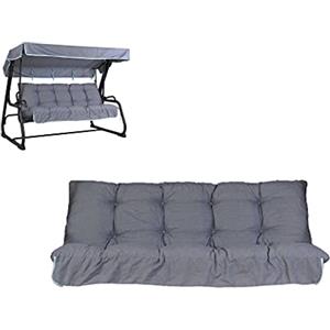 TECNOWEB Cuscini per Dondolo 4 Posti - Incluso nel ricambio anche il tettuccio coordinato - 100% Made in Italy - Ideale per esterni (giardini e cortili) - Telaio non incluso