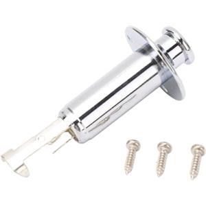 FLEXMAN Presa Jack con Terminale Stereo in Metallo da 6,35 mm, Jack di Uscita Mono con Terminale per Chitarra Elettrica Acustica per Jack di Uscita Pickup per Chitarra Acustica (Colore cromo)