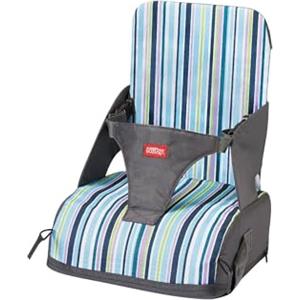 Nuby Rialzo Sedia Pieghevole Portatile, con Tasca, 6+ Mesi, Righe