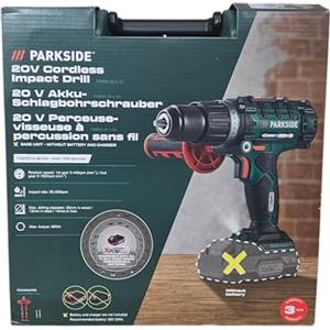 Parkside Trapano a percussione a batteria 3-in-1 Parkside PSBSA 20-Li B2 Unità nuda senza batteria o caricabatterie