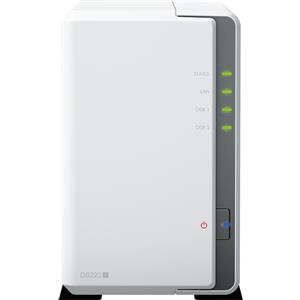 Synology DS223J NAS Server 2 bay Bianco 1GB RAM Realtek RTD1619B Gigabit LAN