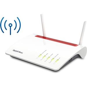 Fritz! Box FRITZ! 6890 LTE INT router wireless Gigabit Ethernet Dual-band (2.4 GHz/5 GHz) 4G Rosso, Bianco