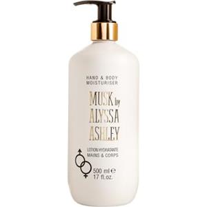 Alyssa Ashley - Crema Corpo e Mani Dopo Doccia o Bagno al Muschio Bianco, Lozione Musk per Pelle Idratata, Sana, Elastica e Giovane - Adatto a Tutti i Tipi di Pelle - 500ml
