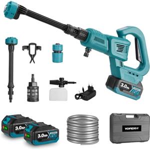 Yofidra Idropulitrice a Batteria, 2 x 3000mah Batterie, Spruzzatore di Schiuma, Multi-Uso 5-in-1