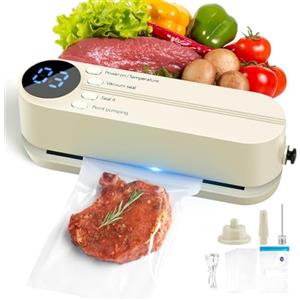 Fancysky Macchina Sigillatrice Sottovuoto, Macchina Sottovuoto Alimenti da Viaggio, Macchina per Sottovuoto Alimentare Senza Fili, Sigillatrice Sottovuoto Portatile, Sottovuoto Alimenti Professionale