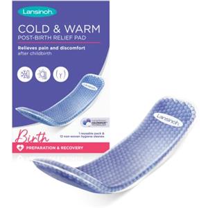 Lansinoh Cold & Warm Assorbenti di sollievo post-parto - Assorbenti refrigeranti post-parto riutilizzabili per microonde nel congelatore Recupero di elementi essenziali dopo il parto