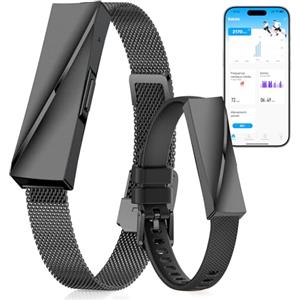 iSo Tech Smart Braccialetto Fitness Band senza Display, Smartwatch Fitness Tracker alla Moda Monitoraggio 24/7 Attività, Sonno Frequenza Cardiaca, Modalità Multisport, Autonomia 15 Giorni, IP68