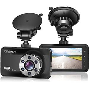 ORSKEY Dash Cam Telecamera per Auto front_inner 1080P Full HD Videocamera Auto Dashcam Grandangolo 170° WRD con Schermo 3 pollici LCD Visione Notturna Rilevazione del Movimento e Sensore-G