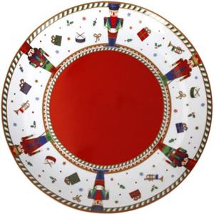 Brandani Gift Group S.r.l. PIATTO PORTATA BRANDANI NATALIZIO LO SCHIACCIANOCI IN PORCELLANA DIAM.30CM COD.84172