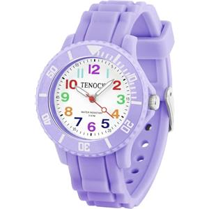 TENOCK Orologio Analogico Al Quarzo Per Bambini Orologio Da Polso Per Bambini Orologio Da Polso Per 30 M (Viola)