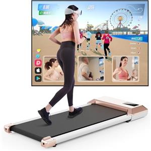 DeerRun Tapis Roulant Raceable con Controllo APP, Tapis Roulant Salvaspazio Adatto a Dispositivi ad Alta Tecnologia, Walking Pad con Corsi di Allenamento, Treadmill con Corsi Multi Corridore