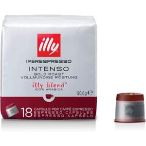 Illy , Caffè & eacute; in Capsule Iperespresso Intenso, Profonde e Corpose; | 100% Arabica - 1 Scatole da 18 capsule (120.6 g)