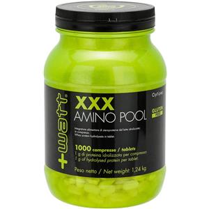 WATT XXX Amino Pool - Integratore a Rapidissimo Assorbimento per la Crescita della Massa Muscolare - 1000 Compresse Gluten Free