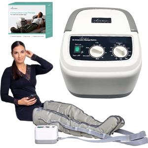 Edicare, Pressoterapia per Casa, Linfodrenaggio, Professionale, Apparecchio Massaggiatore, Gambe e Piedi, Anticellulite, 6 Camere d'aria (Dispositivo e gambali)