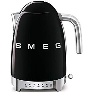 Smeg, Bollitore Temperatura Variabile KLF04BLEU 1,7L, Più Livelli di Temperatura, Filtro Anticalcare Lavabile, Autospegnimento di Sicurezza, Indicatore Livello Acqua, Avvolgicavo, Potenza 2400W, Nero