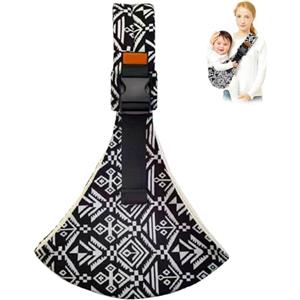 Poraceous Fascia Porta Bebe, Marsupio Regolabile, Neonato Multifunzionale e Portatile, Ergonomico Fascia per Neonati Traspirante, per 5-36 Mesi da Neonato a Bambin Carico Massima 15 Kg (Nero Bonsai)