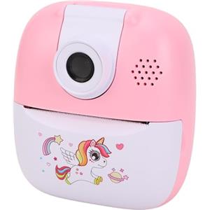 Luqeeg Mini Macchina Fotografica Istantanea, Obiettivo Rotante 24 MP a 180 Gradi Fotocamera Digitale per Selfie Video 1080P con Lettore Musicale e Giochi