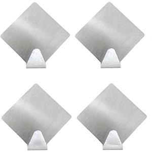 AS ALTSOF Ganci adesivi da parete 4 pezzi, ganci per appendere in acciaio inox, porta asciugamani senza trapano, appendiabiti per bagno, cucina, stracci, asciugamani, appendiabiti (omb)