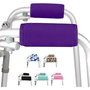 supregear Walker Impugnature Imbottite, 2 Confezioni Morbidi Comodi Cuscini Manopole Imbottite per Walker Stampella, Sedia a Rotelle, Accessorio per La Mobilità Traspirante Antiscivolo, Viola