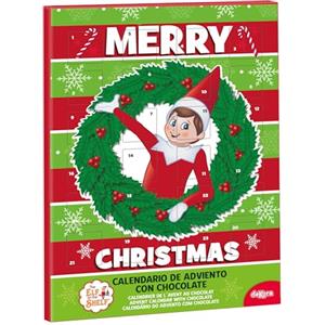 dekora - Calendario dell'Avvento Elf on the Shelf - 50 g Cioccolato al Latte - Calendario Avvento Bambini 2025 - Tradizione dell'Elfo di Natale - 24 Cioccolatini Regalo