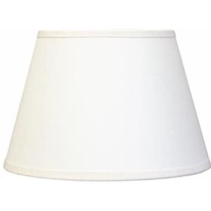 Generico paralume abat jour paraluce copriluce di ricambio per lampada da tavolo tondo cono nuovo in cotone bianco avorio diametro 40 cm con attacco grande E27 cucito a mano made in italy