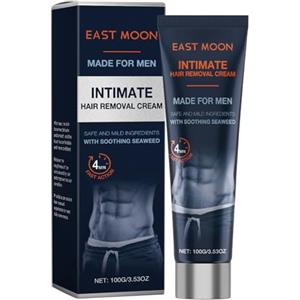 OPEIXSAYKOC Crema Depilatoria Intima Uomo - Rimozione Delicata dei Peli senza Irritazioni, per Pelli Sensibili, Corpo Intero e Zone Intime, 100 ml