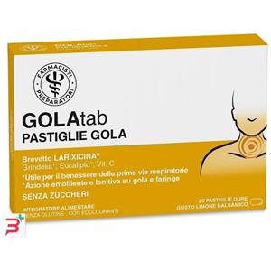 UNIFARCO GOLATAB ADULTI - Integratore Alimentare per il Benessere delle Vie Respiratorie - 20 Pastiglie Dure Gusto Limone Balsamico