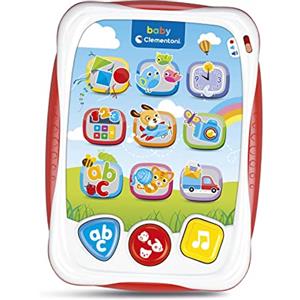 Clementoni Baby Clementoni - Il Mio Primo Tablet Parlante, Gioco Interattivo con Luci e Suoni, Bambini 12-36 Mesi, Insegna Numeri, Lettere, Forme e Versi degli Animali, Lingua Italiana, 17742