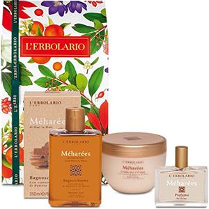L' Erbolario - Confezione Regalo MEHAREES Corpo - in Scatola Originale - Bagnoschiuma 250 ml, Profumo 50 ml, Crema Corpo 300 ml