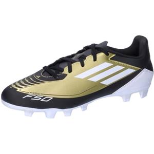 adidas F50 Club Messi Football Boots Flexible Ground, Scarpe da Calcio Unisex-Adulto, Gold/Footwear White/Carbon Black, 46 EU