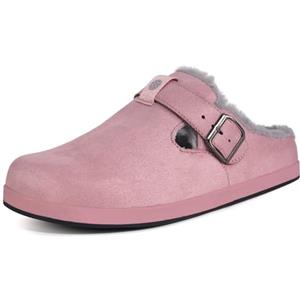 Sisttke Zoccoli e Sabot Uomo Donna Invernali Calde Ciabatte da Casa Comode Antiscivolo Pantofole all'aperto Inverno, Rosa, 40 EU
