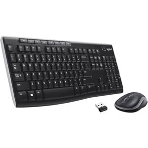 Logitech MK270 Combo Tastiera e Mouse Wireless per Windows, Layout US Internazionale QWERTY, Nero