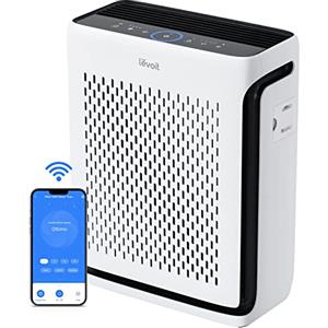 LEVOIT Smart Purificatore d'Aria, CADR 240 m³/h, Sensore di Luce e Polvere, Modalità Animale tramite App, fino a 52㎡, 23 dB, Filtro HEPA contro 99,97% di Allergie, Polline, Peli di Animali e Odori