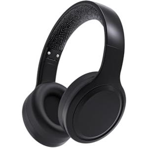 Xunpuls Cuffie Bluetooth per bambini, pieghevoli, senza fili, suono stereo con microfono, 10 ore di riproduzione, Bluetooth 5.3, cuffie wireless over ear per bambini e adulti, scuola online (nero)