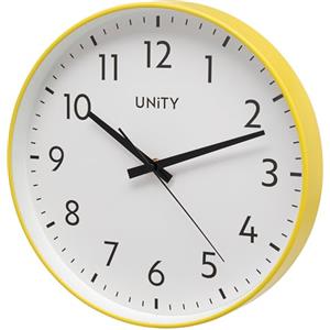 Unity Orologio da parete, Fradley, silenzioso, moderno, giallo, 30 cm