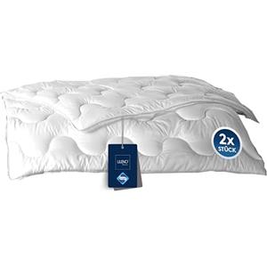 LILENO HOME Piumone 135 x 200 cm [set da 2] - Piumone estivo invernale - Coperta lavabile fino a 95° C - anallergica coperta per tutto l'anno