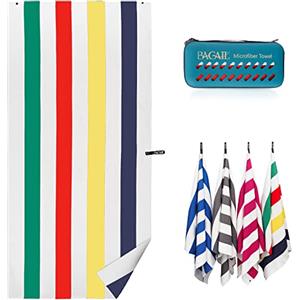 BAGAIL BASICS BAGAIL Asciugamano da Viaggio in Microfibra, Asciugamano da Bagno e Telo Mare, Asciugatura Rapida - Super Assorbente - Ultra Compatto, Ottimo per Sport, Palestra, Yoga e Zaino in Spalla