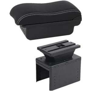 SHUGWA Auto Braccioli Per Hyundai Per I20 2021 2022 2023 2024 Bracciolo Box Auto Bracciolo Box Parti Interne Scatola Portaoggetti Accessori Auto Bracciolo Centrale(B2 Black white 3USB)