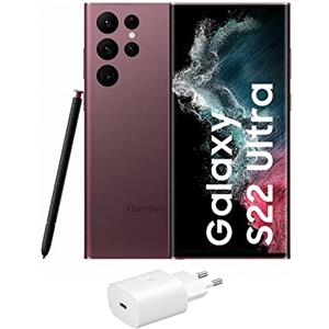 Samsung Galaxy S22 Ultra 5G + caricabatterie - Telefono Smartphone Android da 128 GB - Bordeaux (versione spagnola)