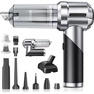 NVKHG Aspirabriciole Senza Fili, 18000Pa Aspirapolvere Auto Portatile, Pieghevole Aspiratore e Soffiatore con Motore Brushless, Mini Aspirapolvere Potente per Auto Casa Ufficio Peli di Domestici